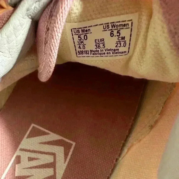 VANS Old Skool Pink Suede Canvas Lace Up Low Top Skate Shoes 5 M 6.5 W - Picture 6 of 7